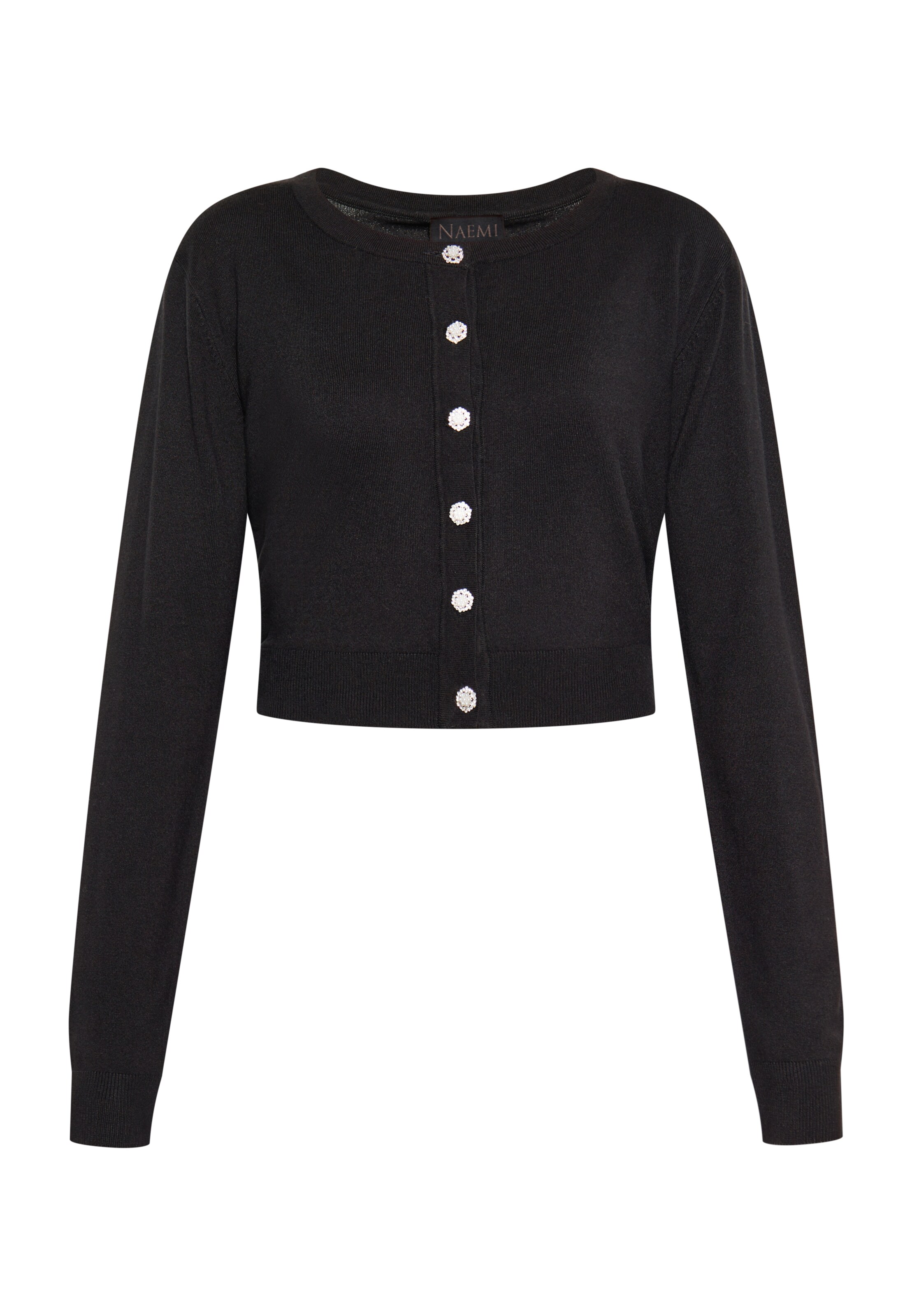 NAEMI Cardigan i sort: forside