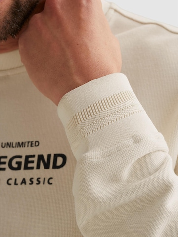 PME Legend - Sudadera 'PME LEGEND - Sweatshirt with artwork and ribbed collar' en beige