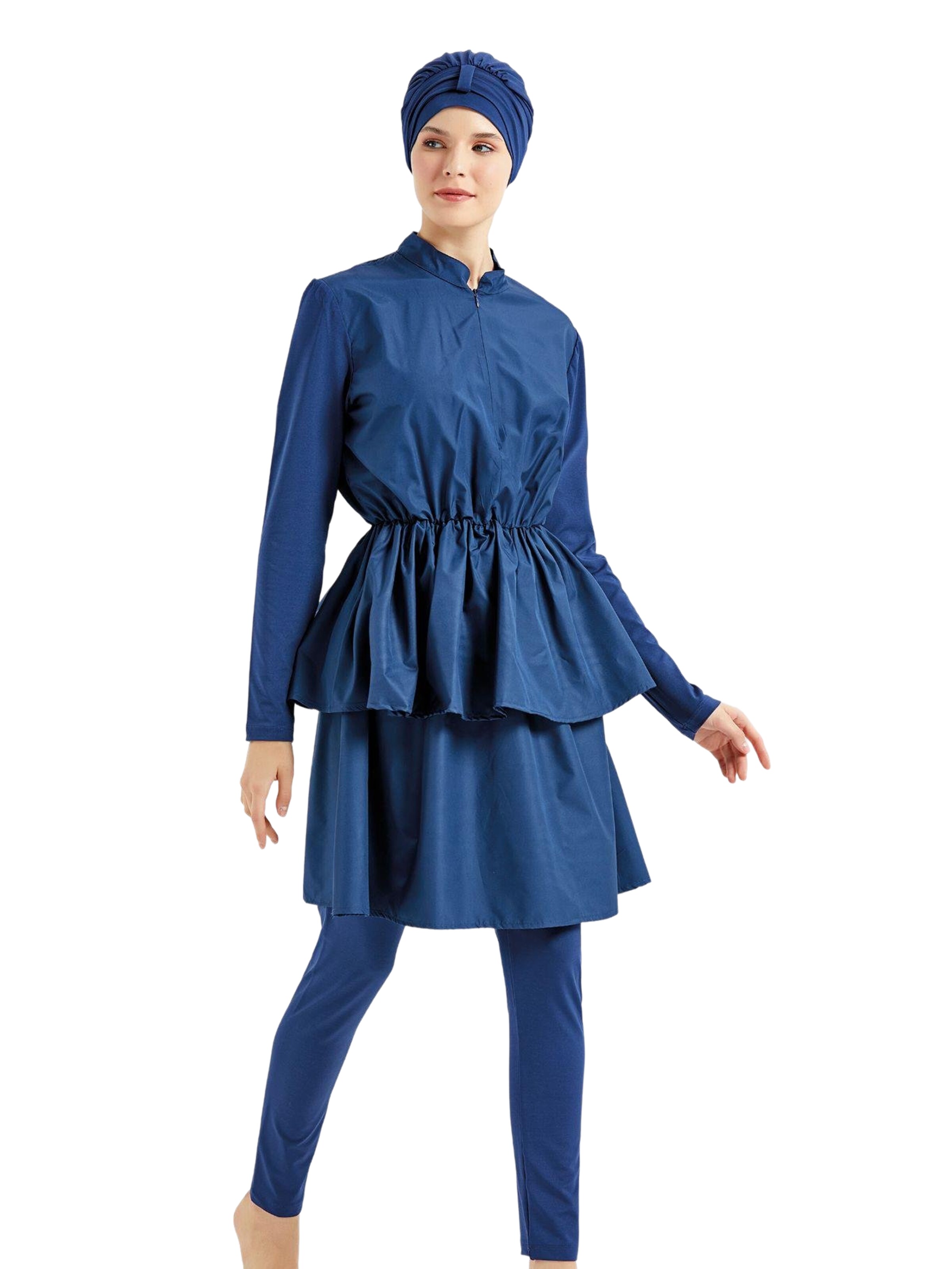 C&City Swimsuit dress in Blue: front