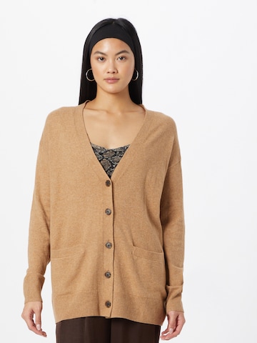 GAP Gebreid vest in Beige: voorkant