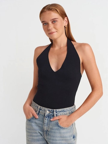 Dilvin Knitted top in Black: front