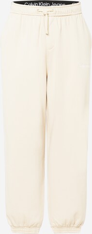 Calvin Klein Jeans Alt kitsenev Püksid 'INSTITUTIONAL', värv beež: eest vaates