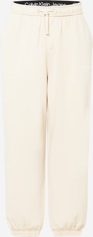 Calvin Klein Jeans Tapered Bukser 'INSTITUTIONAL' i beige: forside