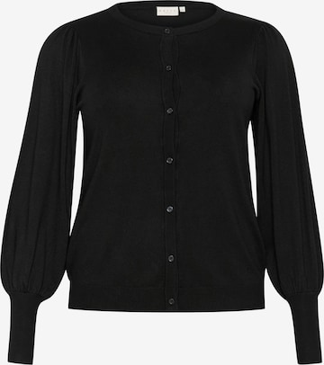 KAFFE CURVE Strickjacke 'Lazzy' in Schwarz: Vorderseite