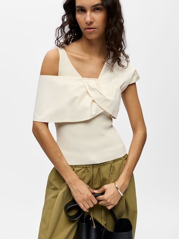 OBJECT - Top de punto en blanco