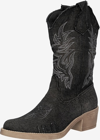 Salinyang Cowboy Boots in Black: front