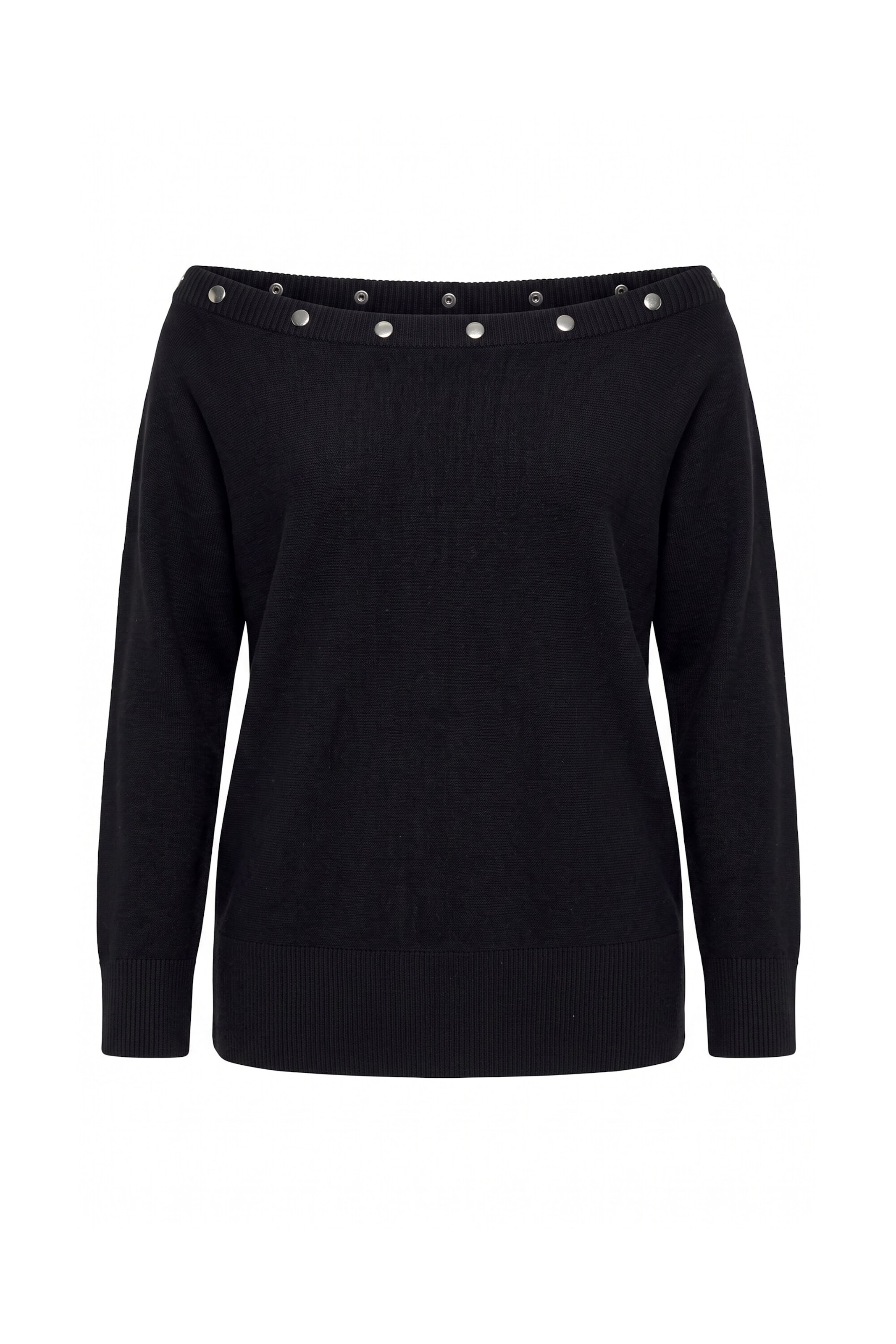 Ulla Popken Pullover in Schwarz: Vorderseite