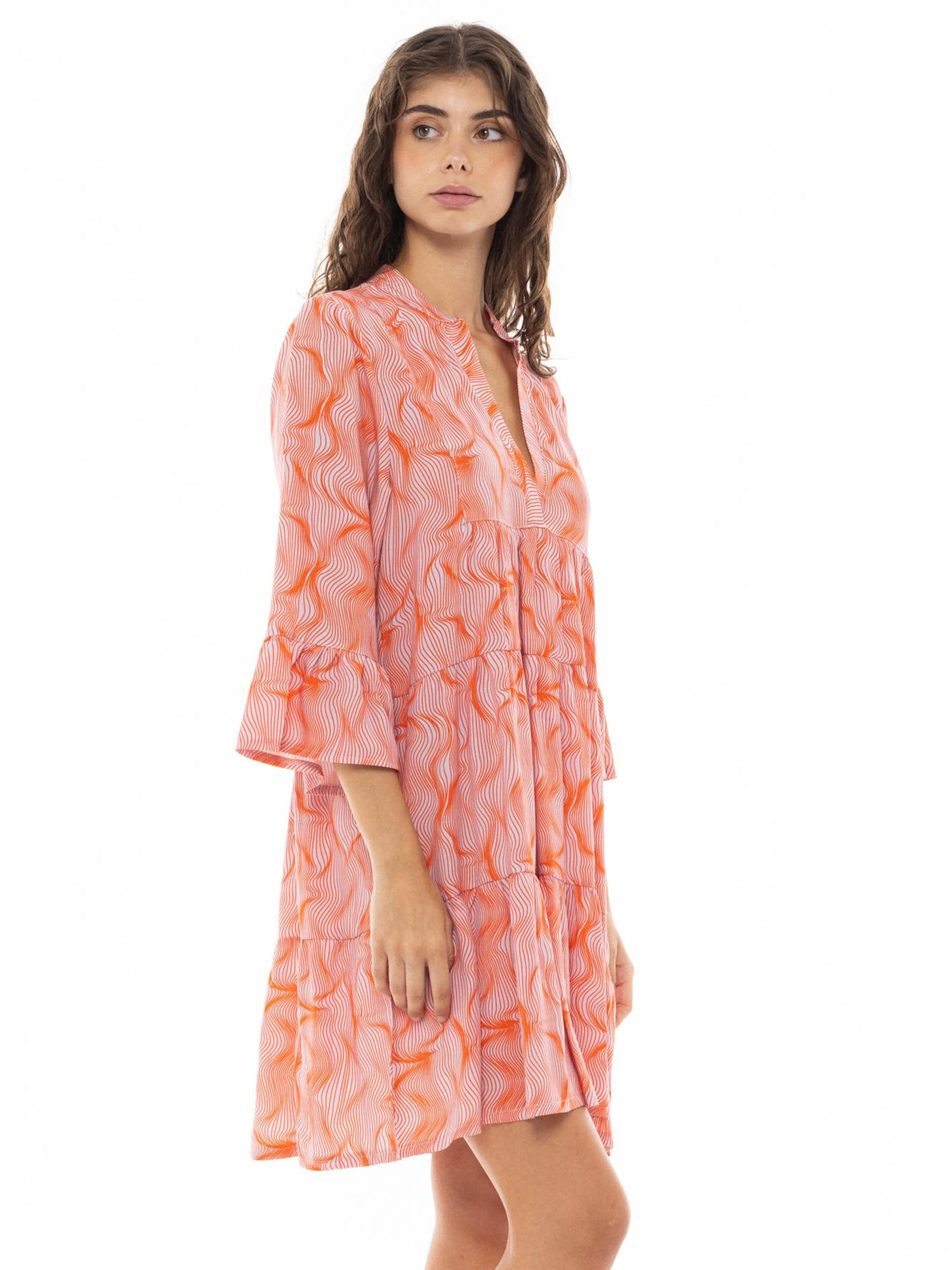 Pink Label Summer Dress 'WAVES' in Orange