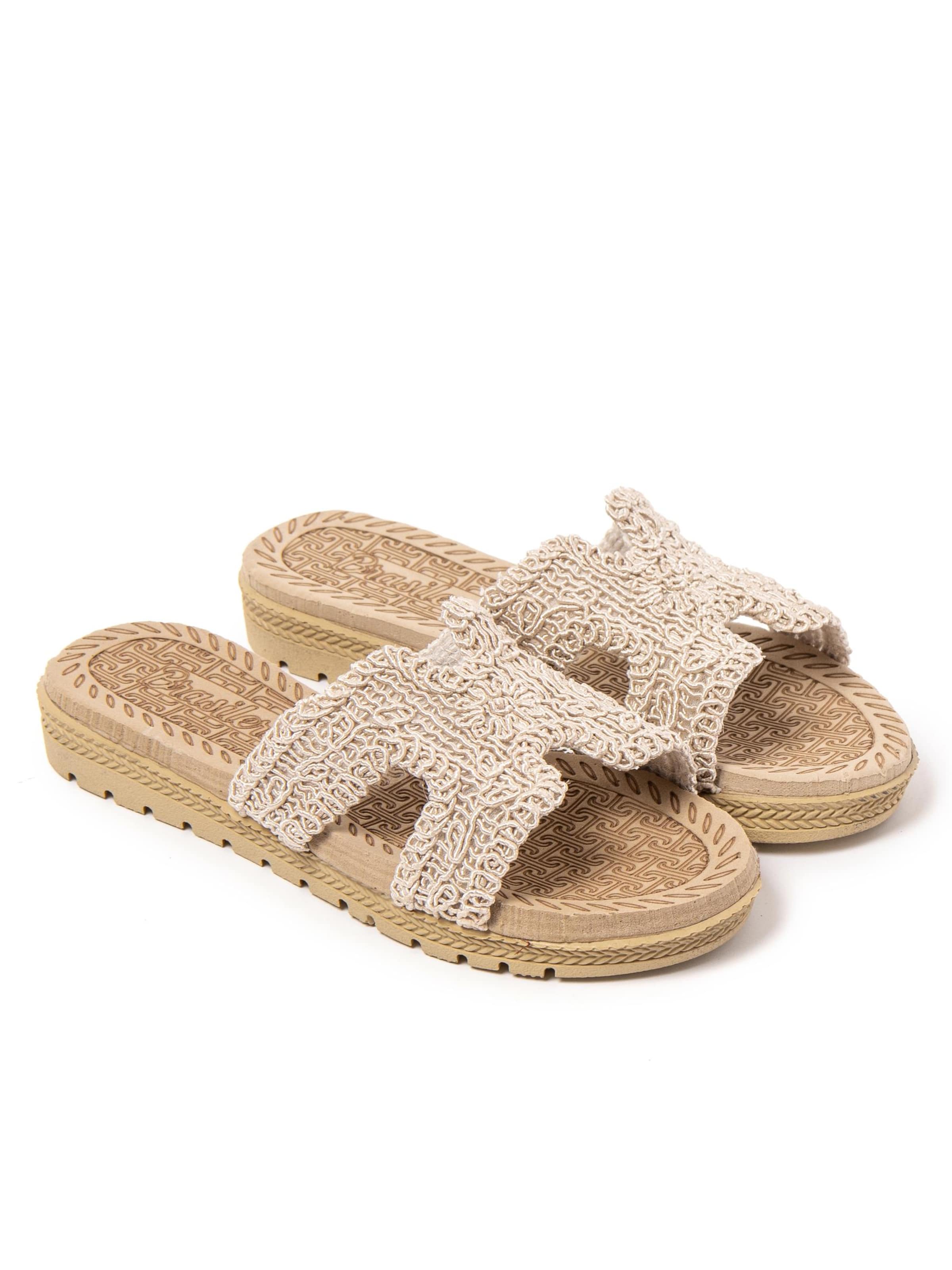 Brasileras Slippers 'Braida' in Beige