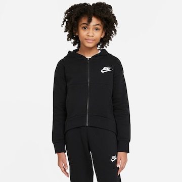 Nike Sportswear Zip-Up Hoodie in Black: front