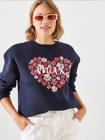 Bianco Lucci - Sweatshirt em azul: frente