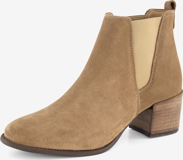 NoGRZ Chelsea boots in Bruin: voorkant