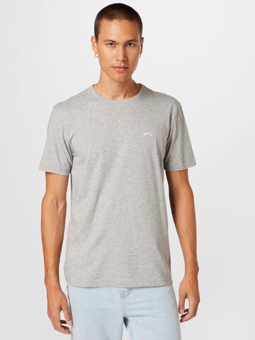 BOSS Тениска в сиво: отпред