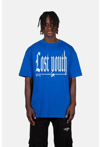 Lost Youth Shirt ' LY TEE "CLASSIC V.4 ' in Blauw: voorkant