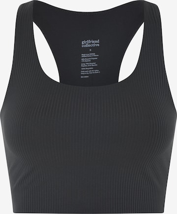 Girlfriend Collective Bustier Sport-BH 'Paloma' in Schwarz: predná strana