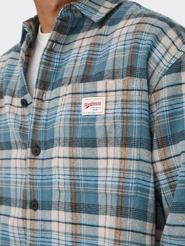 Only & Sons Comfort Fit Skjorte 'ONSJack' i blå