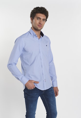 DENIM CULTURE Regular fit Button Up Shirt 'Benjamin' in Blue