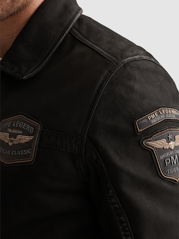 PME Legend Övergångsjacka 'Summer Hudson leather jacket' i svart