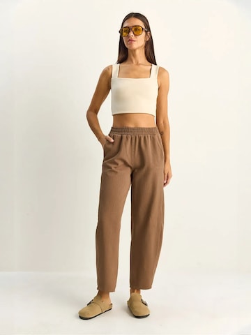 Bianco Lucci Regular Trousers in Brown