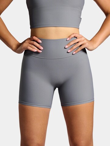 nordicdots Slim fit Leggings 'Rib' in Grey: front