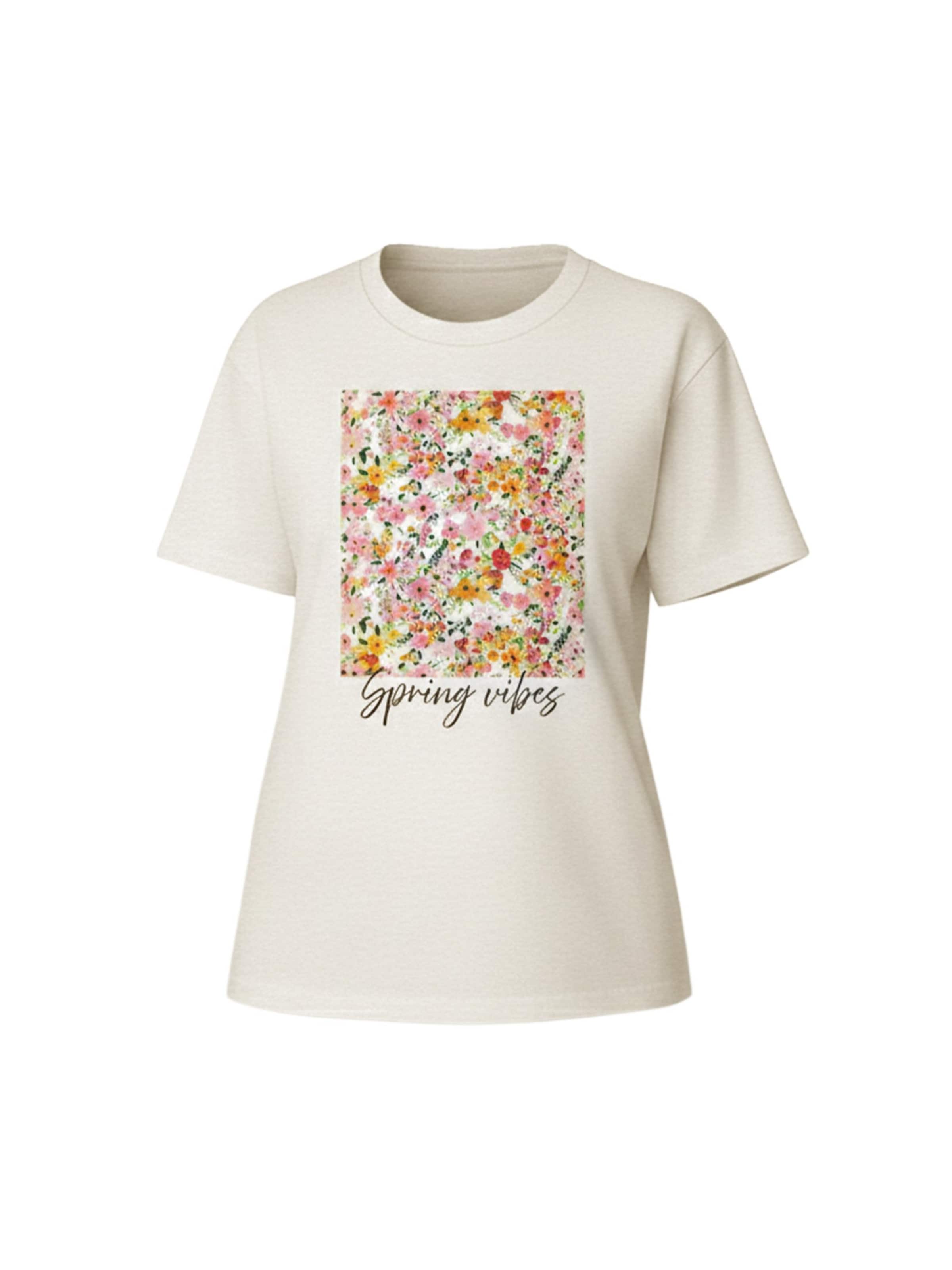 Maglia extra large 'Leafletic Women’s Crew Neck T-Shirt' di LEAFLETIC in colori misti: frontale