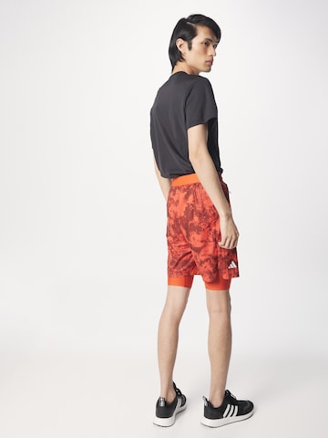 ADIDAS PERFORMANCE Regular Workout Pants 'Paris Heat.Rdy 2-In-1' in Red