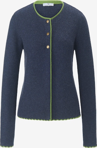 Peter Hahn Knit Cardigan in Blue: front