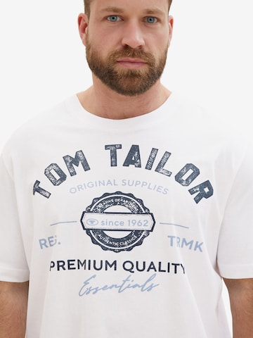 TOM TAILOR Men + T-shirt i vit