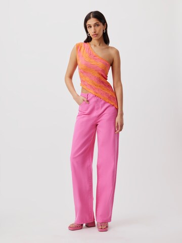 LeGer by Lena Gercke - Top de punto 'Garnet' en naranja