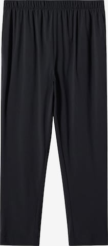 MANGO Normalny krój Spodnie 'LOUNGE' w kolorze czarny: przód