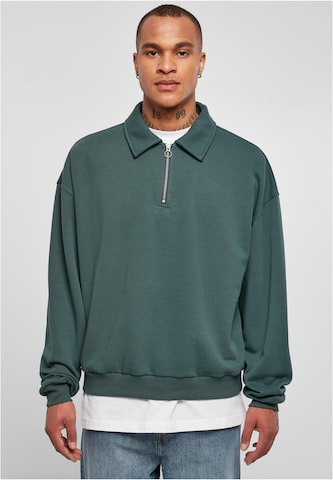 Urban Classics Sweatshirt 'Collar Crew' in Green: front