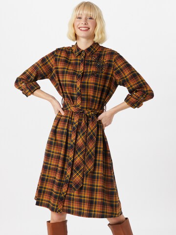 s.Oliver Shirt dress in Brown: front