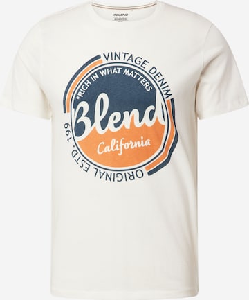 BLEND T-shirt i vit: framsida