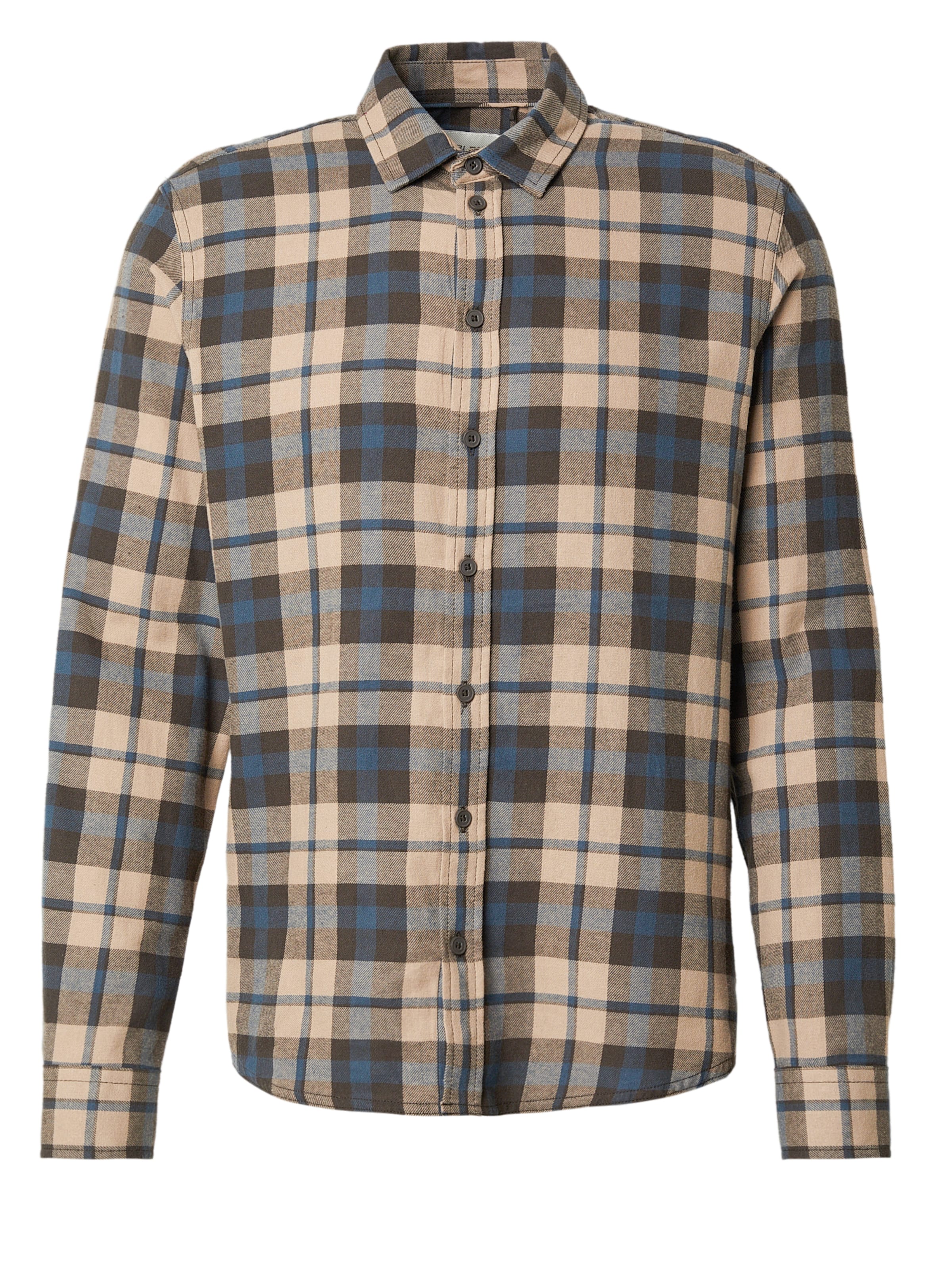 BLEND Рубашка в Темно-синий / Шоколадный / Цвет мокко, Обзор товара