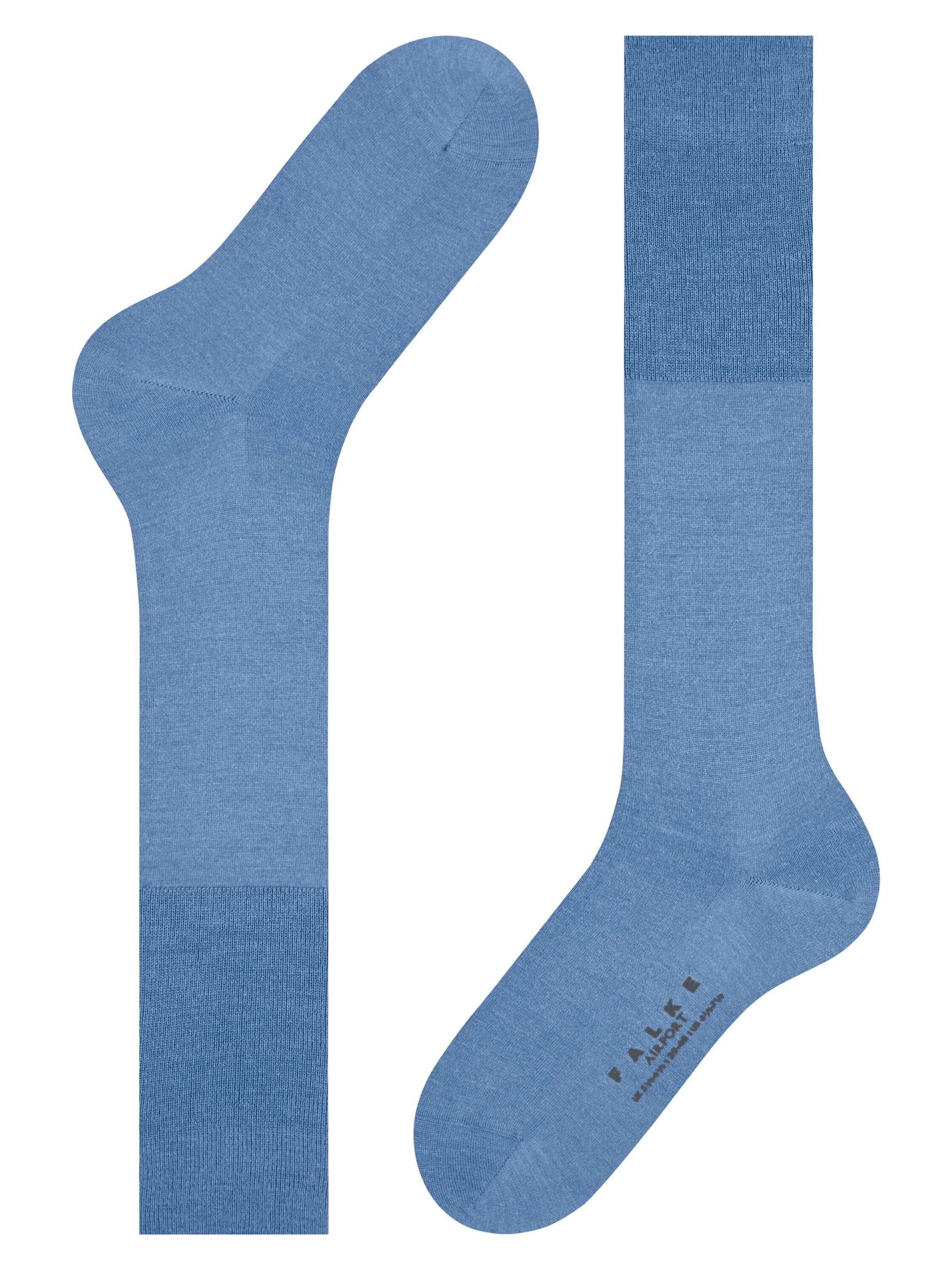 FALKE Knee High Socks 'Airport' in Blue