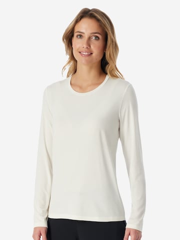 SCHIESSER Pajama Shirt 'Mix & Relax' in White