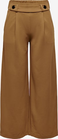 JDY Wide leg Pleat-Front Pants 'Geggo' in Brown: front