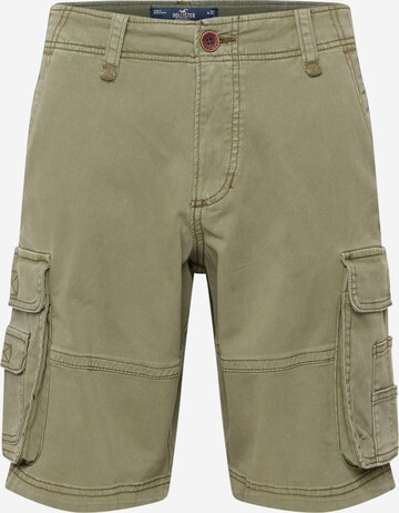 Regular Pantalon cargo HOLLISTER en vert : devant