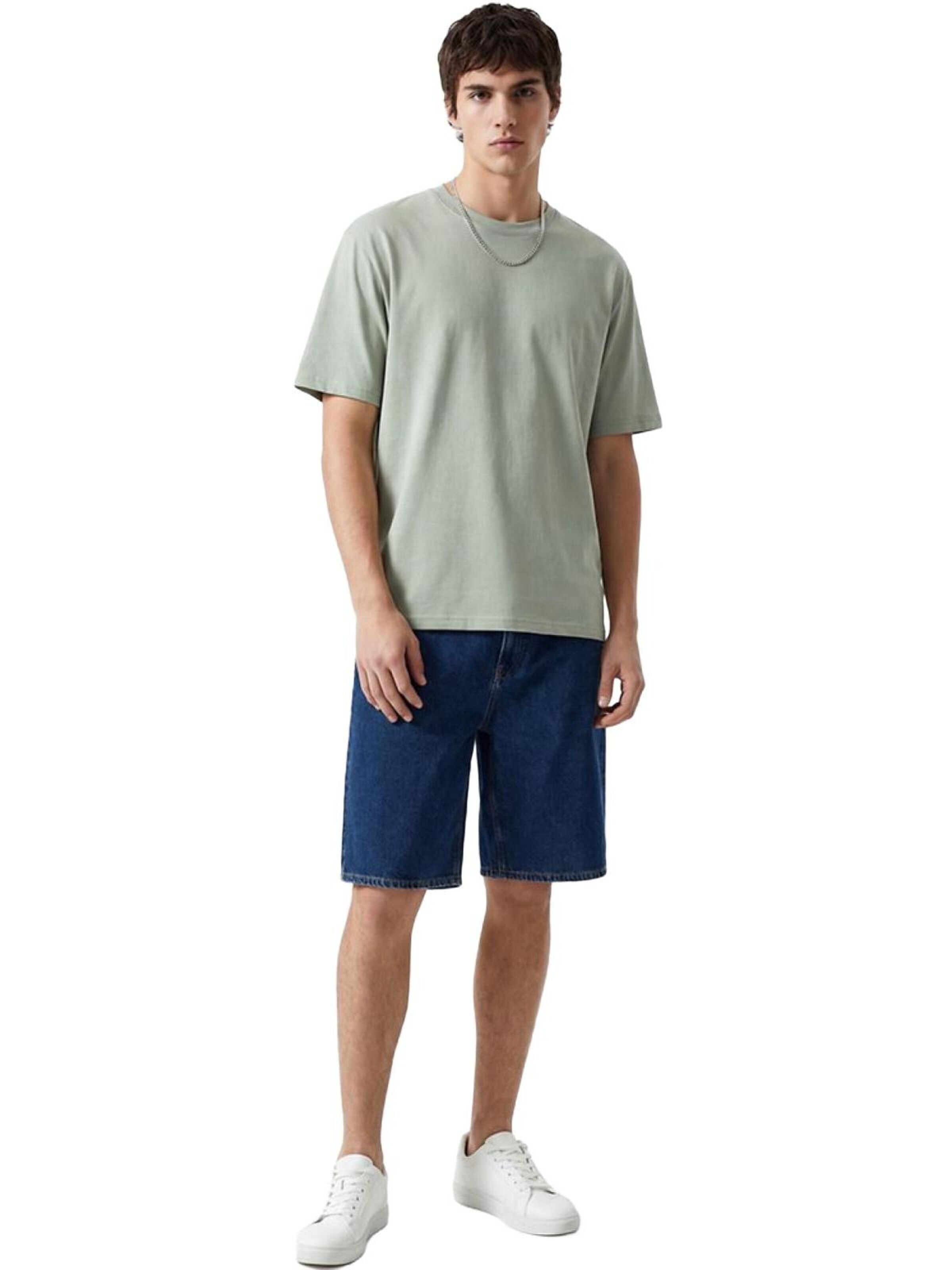LTB Jeans - Camiseta 'Japanese Print T-Shirt' en verde: frente
