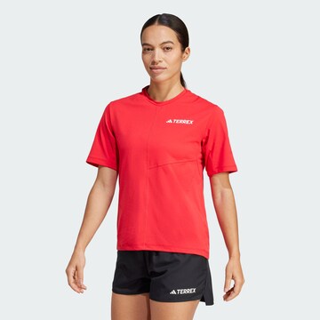 ADIDAS TERREX Functioneel shirt 'Multi' in Rood: voorkant