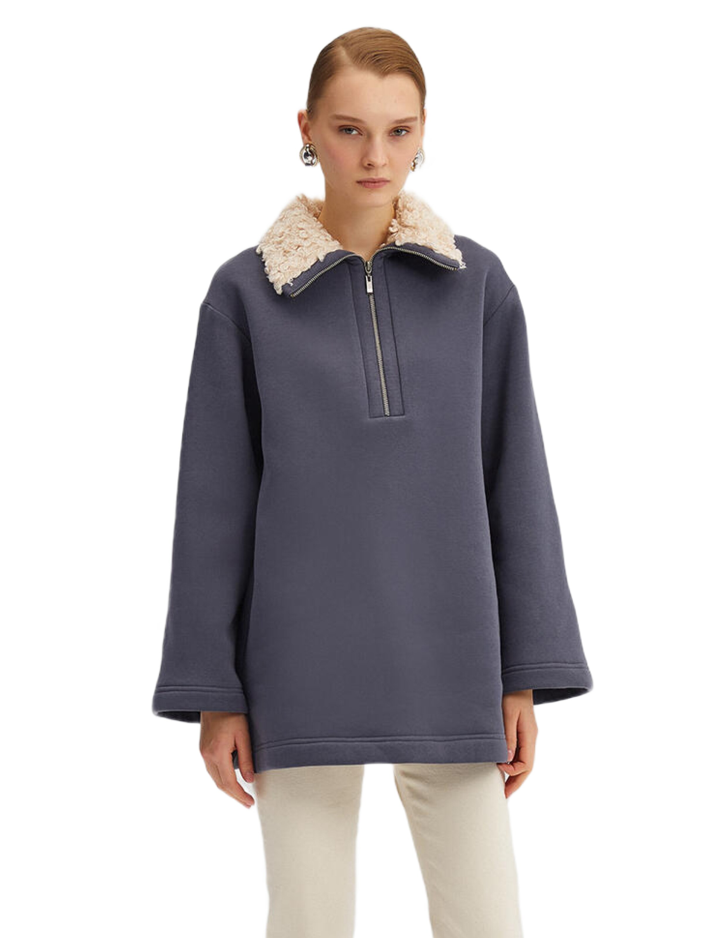 Touche Prive Sweatshirt in Blau: Vorderseite