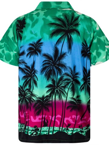 T-Shirt 'Beach Eclectic' King Kameha en vert