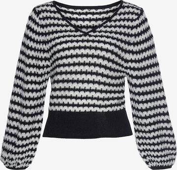 LASCANA Sweater in Black: front