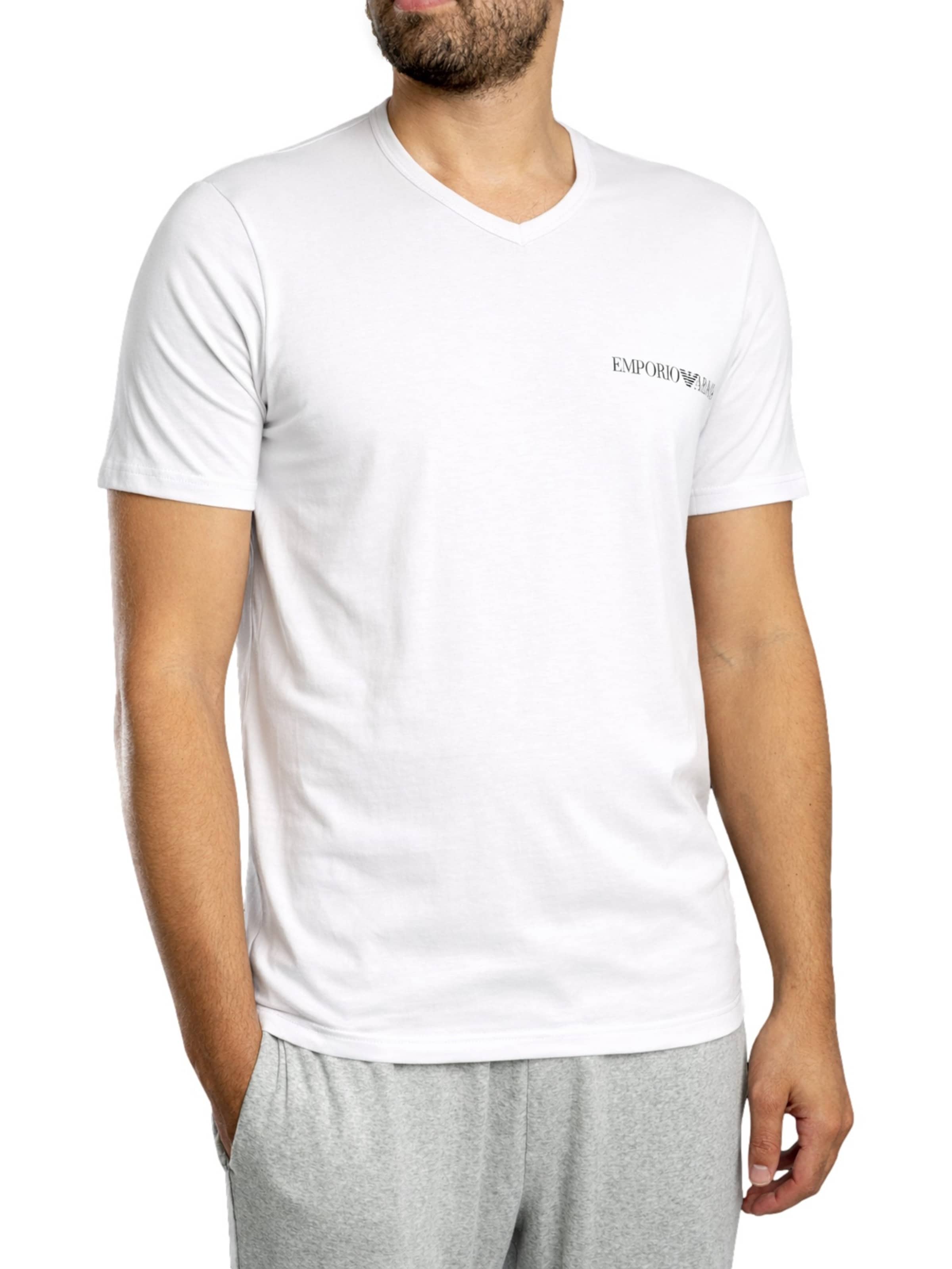 T-Shirt Emporio Armani en blanc : devant