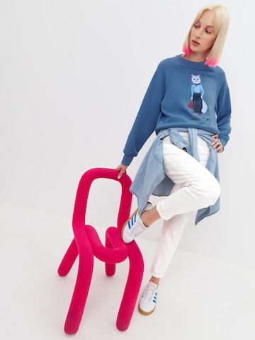 Cat e Lolette Sweatshirt 'Mariner Cat' in Blue