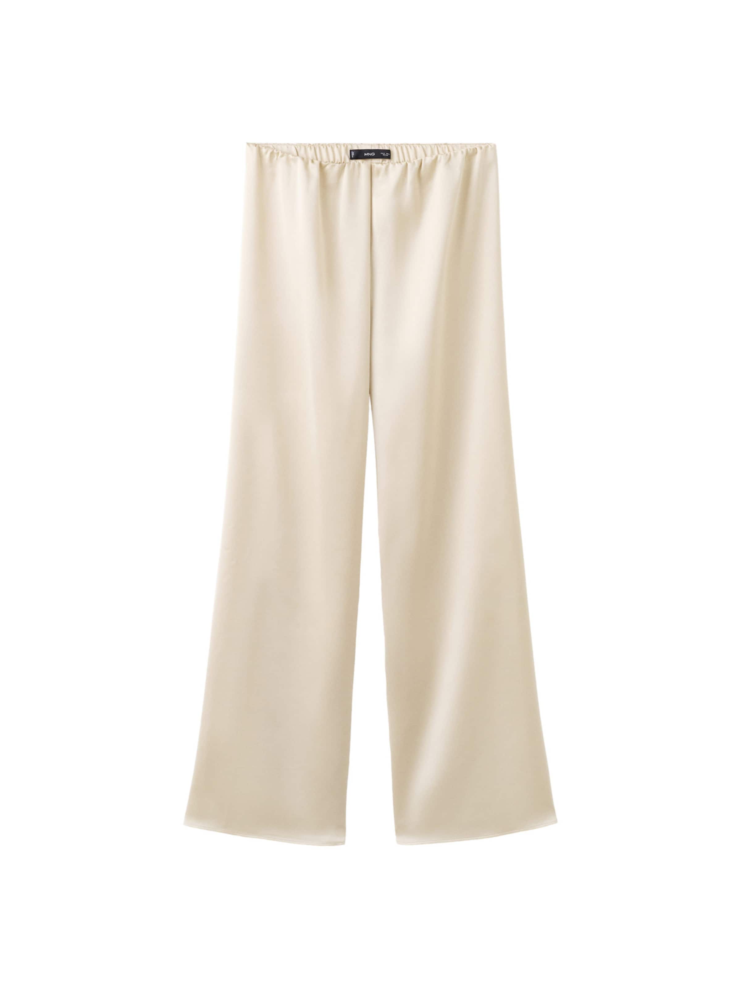 MANGO Широки крачоли Панталон 'LENA' в бежово: отпред
