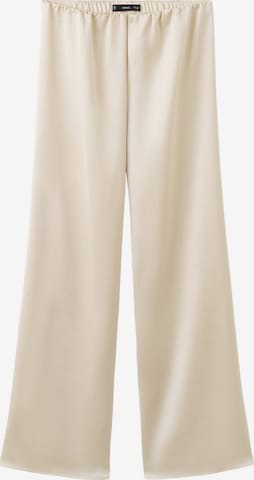 MANGO Широки крачоли Панталон 'LENA' в бежово: отпред