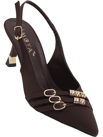 Limoya Slingpumps 'Rosig' in Bruin: voorkant