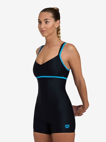 ARENABustier Jednodijelni kupaći kostim 'VENUS COMBI R' - crna boja: prednji dio