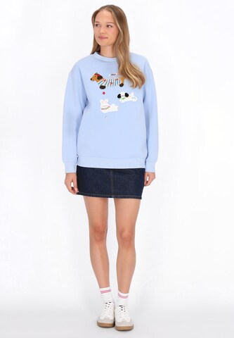 MYMO Sweatshirt 'Pop' in Blue